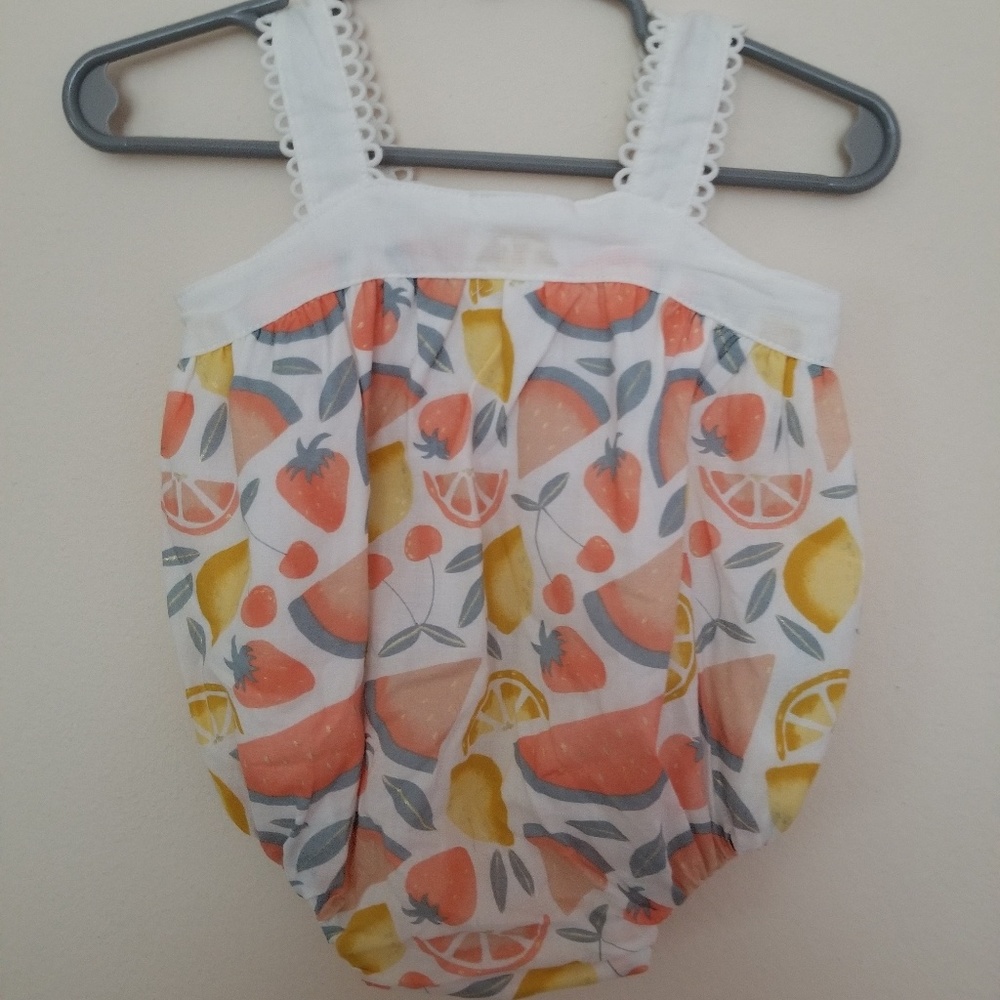 Dylan and Abby citrus romper